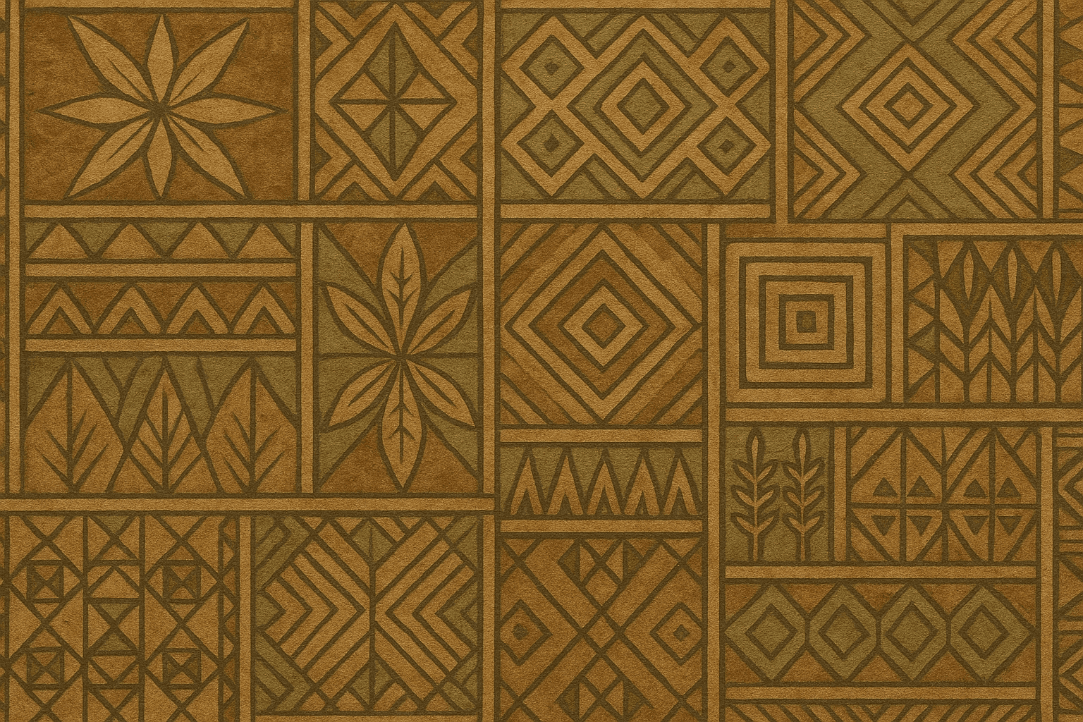 Traditional Hawaiian kapa pattern